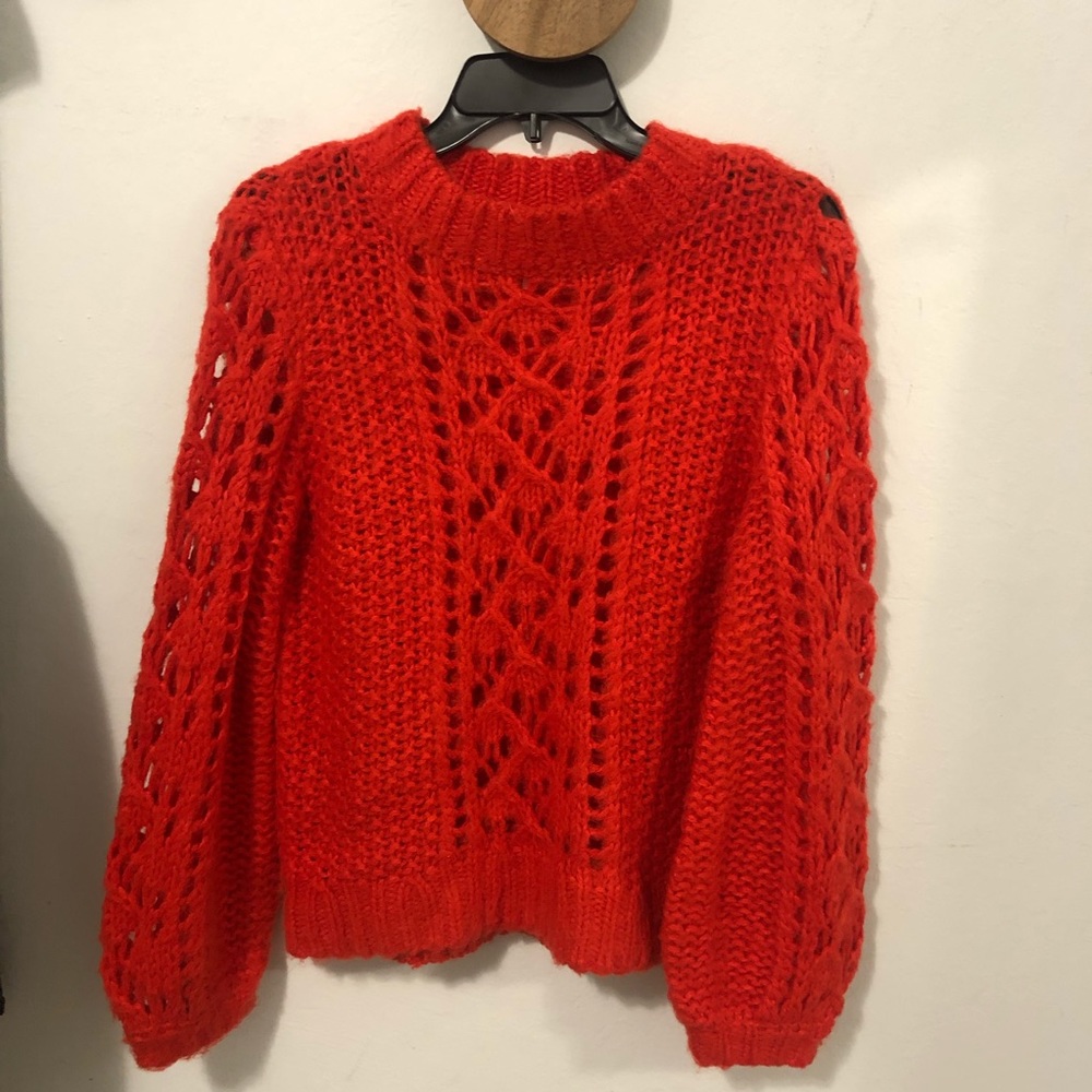 Lou and grey crochet cable sweater